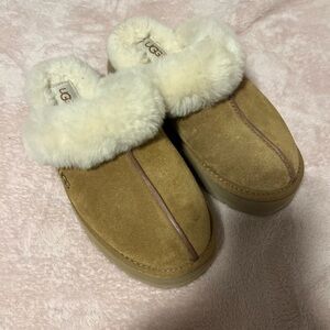 UGG Tan Shearling Slippers